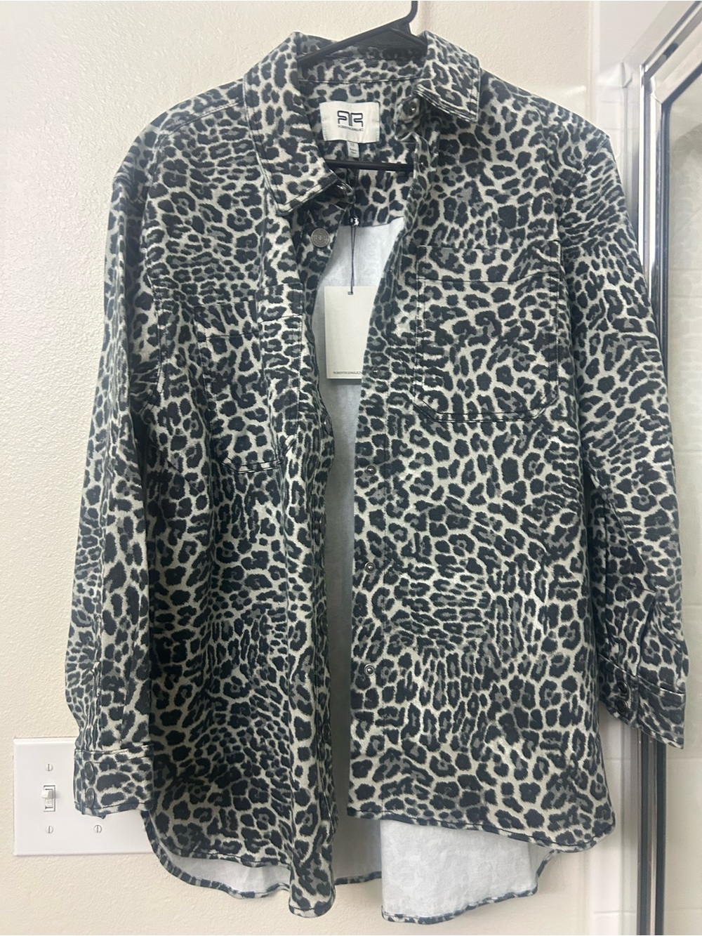 Robert Rodriguez Black & Cream Leopard Print Shacket